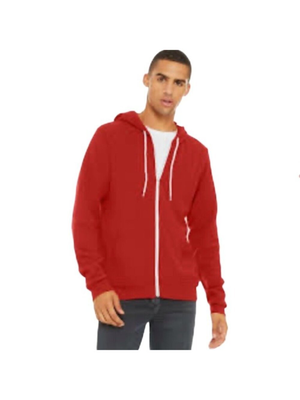 Vince Cotton Large Men Hoodie Orange Outdoor Travel Loungewear Casual